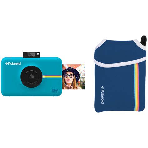 Polaroid Snap Touch Instant Digital Camera With Pouch Kit Blue