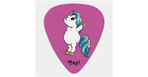 Yay Unicorn Guitar Pick
