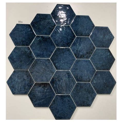 Esamarine Blue 162cm X 185cm Hexagon Wall Tile Hexagon Wall Tile
