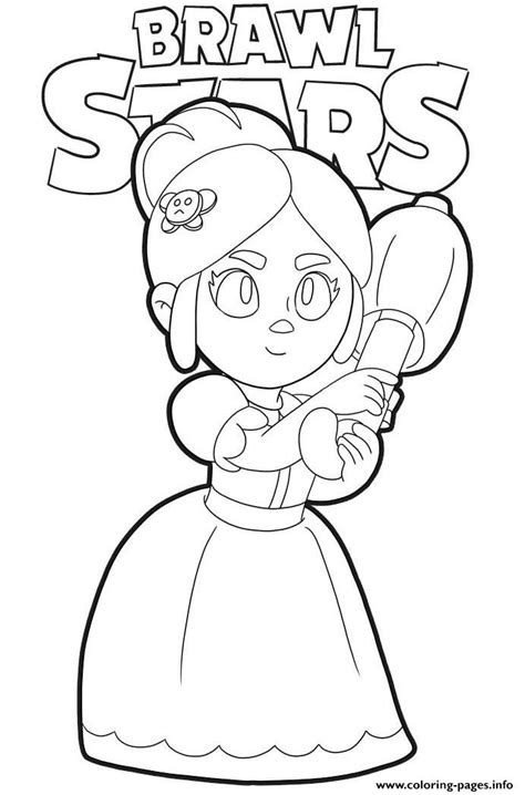 Brawl Stars Coloring Pages Amber Free Coloring Pages