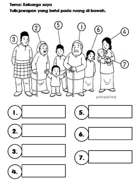 Lembaran Kerja Keluarga Saya Dalam Bahasa Arab Latihan Bahasa Arab