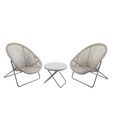 The wicker and iron frame of the chair lightweight yet durable seating, and the folding capability means this chair stores away easily when not in use. Outdoor TOBS Faux Rattan Folding Lounge Furniture Set ...