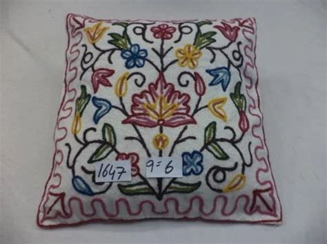 lucky multi cotton crewel hand made cushion covers size 40 x 40 cms at best price in new delhi