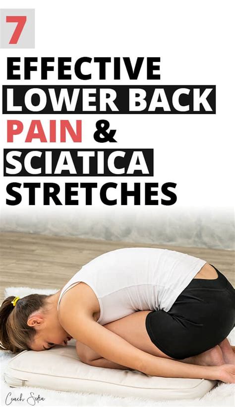 7 Amazing Stretches For Lower Back Pain And Sciatica Relief Coach Sofia Fitness