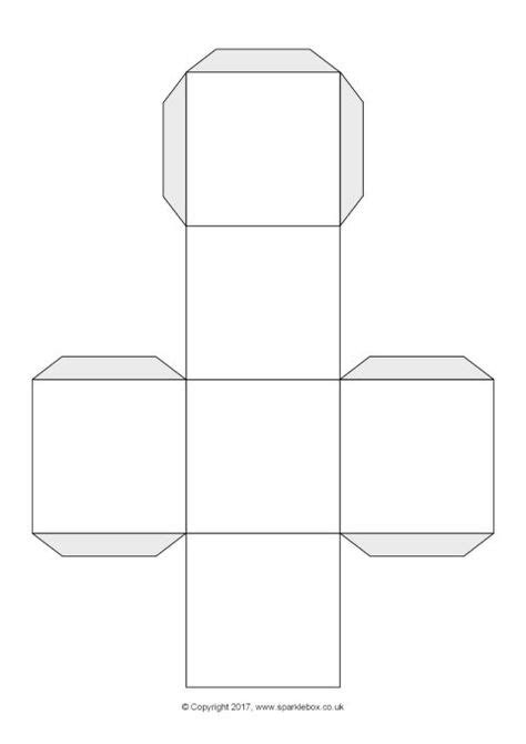 Blank Dice Cube Net Template Sb223 Sparklebox Cube Template