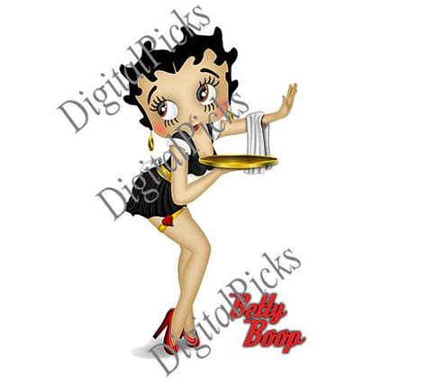 85 X 11 Vintage Betty Boop Waitress Digital Clip By Digitalpicks With