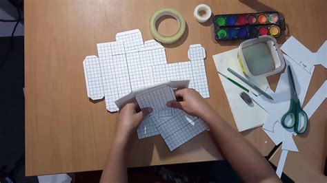 Creating A 3d Minecraft Man Colour And Fold Papercraft Youtube