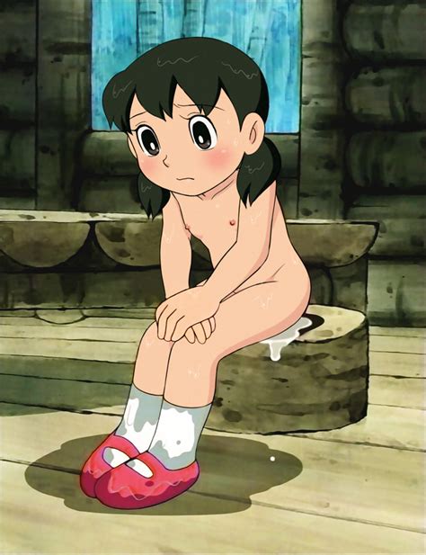 Minamoto Shizuka Doraemon Nude Filter Third Party Edit 1girl Black