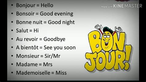 Basic Salutations In French Youtube