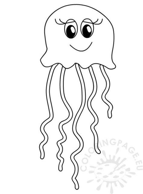 Jellyfish Sea Coloring Page Coloring Page