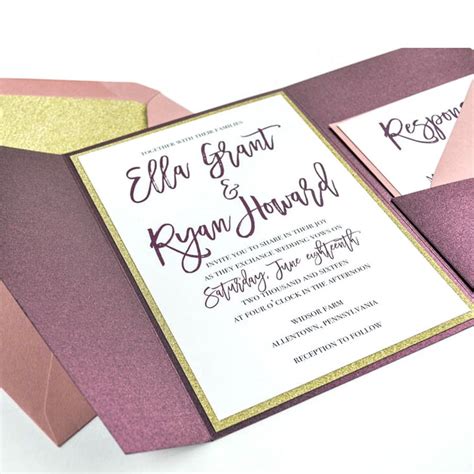 Diy Wedding Invitations Paper Goods Glitter Cardstock Scrapbook Paper
