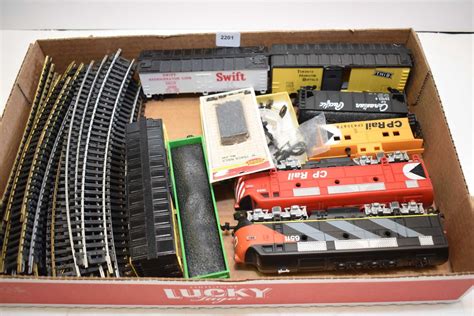 Selection Of Ho Scale Train Accessories Including Electric Engines