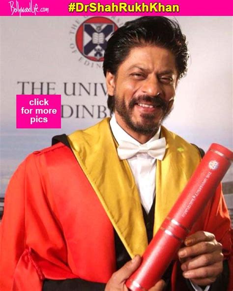 shah rukh khan gives life lessons as he receives his doctorate degree from the edinburgh
