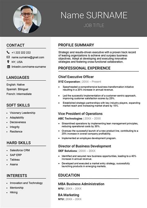 Resume Examples 2024 In Word Format Free Download