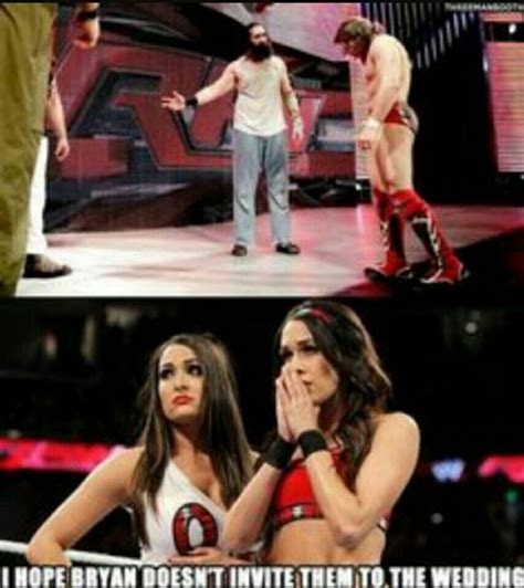 Two Women And One Man Standing In Front Of A Wrestling Ring With The Caption I Hope Ryan Doesn T