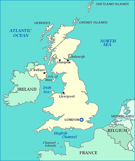 Map Of The United Kingdom—united Kingdom Map Showing Cities Rivers