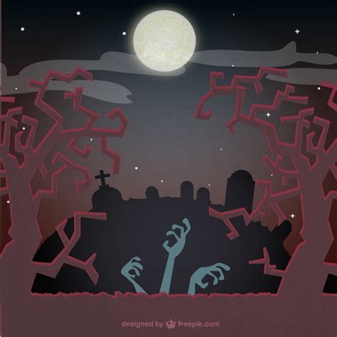 Halloween Zombies Background Vector Free Download