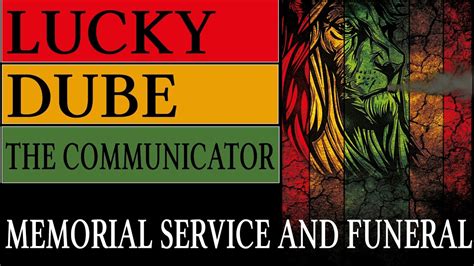 Lucky Dube Memorial Service And Funeral Youtube