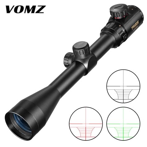 Vomz 3 9x40 Eg Riflescope Tactics Hunting Red Green Lights Scope