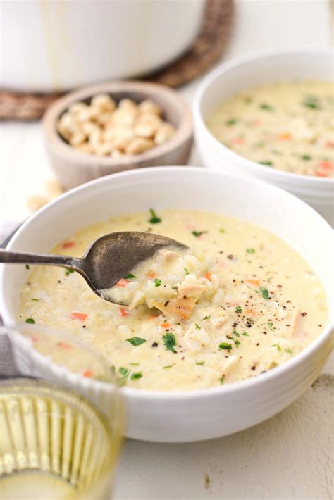 Creamy Chicken Lemon Rice Soup Simply Scratch