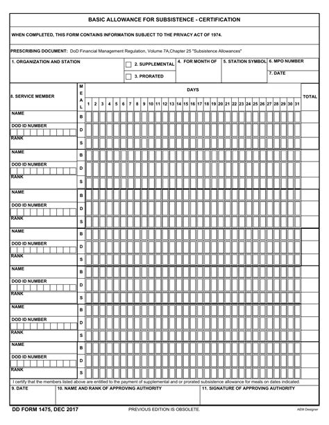 Dd Form 1475 Fill Out Sign Online And Download Printable Pdf