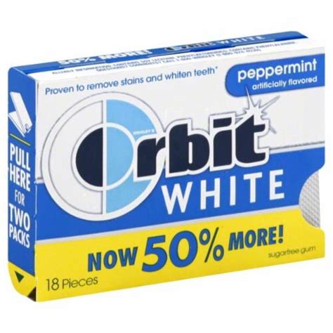 Orbit White Peppermint Gum 18 Ct Kroger