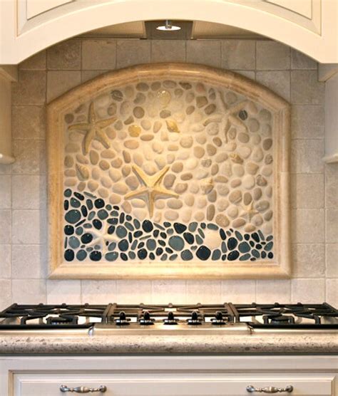 Coastal Kitchen Backsplash Ideas With Mosaic Tiles And Beach Murals 2d9