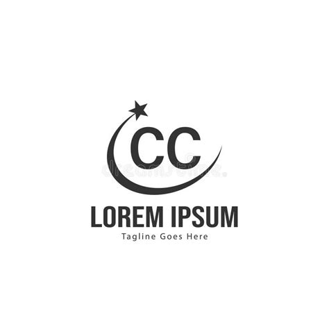 Initial Cc Logo Template With Modern Frame Minimalist Cc Letter Logo