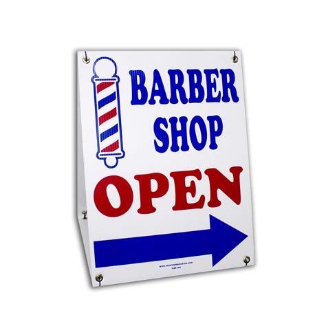 Buy Barber Shop Open Sign Wdirectional Left Right Arrow 2 Sided Red