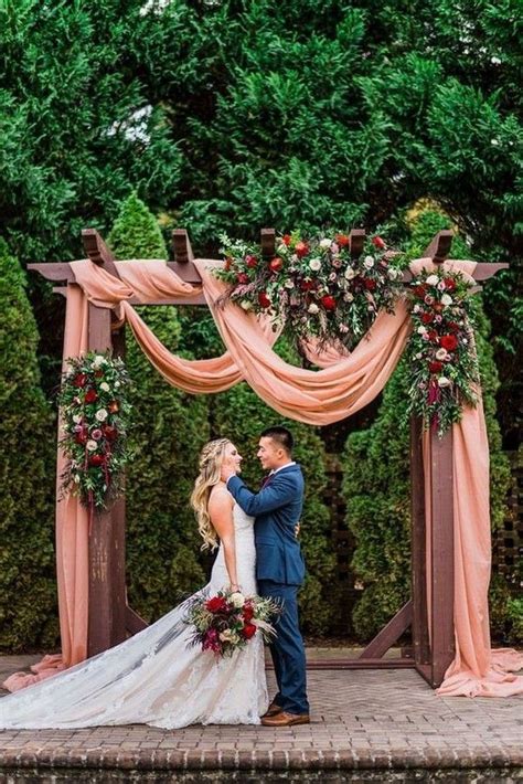 20 Outdoor Fall Wedding Arches For 2024 Roses And Rings
