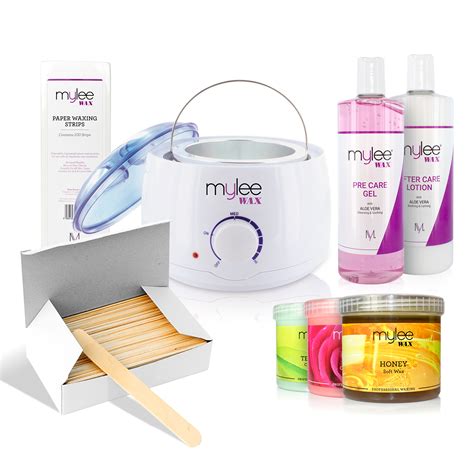 Mylee Complete Waxing Kit Heater Wax Pot Strips Spatulas Pre After Hair Removal Ebay