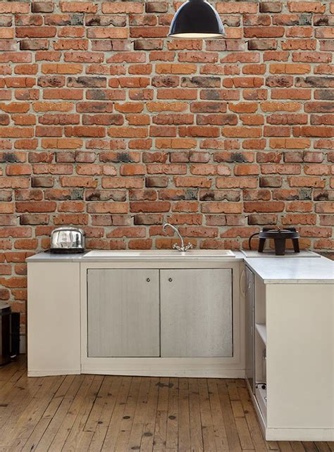 Kemra Camden Factory Brick Wallpaper Available At