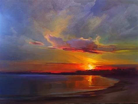 Landscape Art Sunset Painting Sky Painting