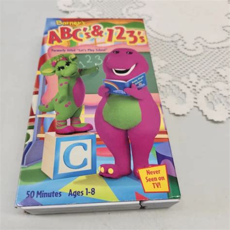 Barneys Abcs And 123s 2000vhs Video Tape Sing Along Songs Clean Euc
