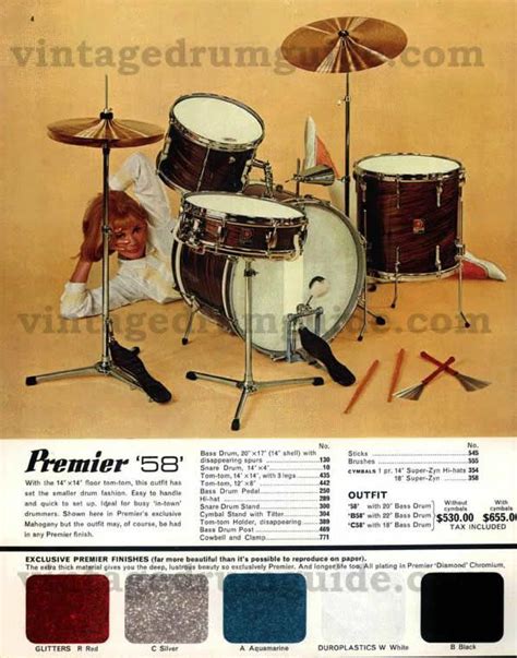 Premier Catalogue 1965 Drums Vintage Drums Drum Online