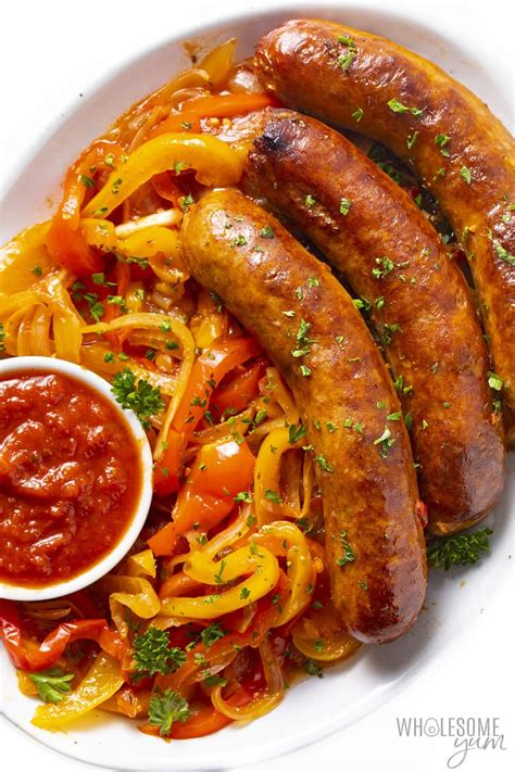 Crock Pot Italian Sausage And Peppers Recipe Wholesome Yum Slow Cooker Sausage Recipes