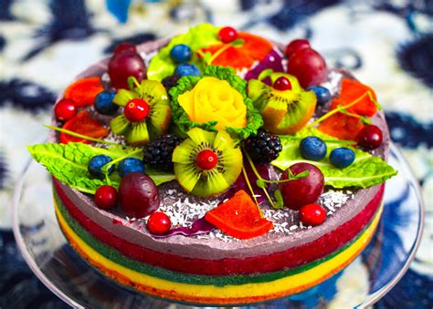 Olenkos Rainbow Raw Vegan Cake This Cake Is All Olenkos Kitchen