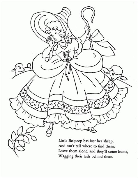 You are free to share or adapt it for any purpose, even commercially under the following terms: Mother Goose Nursery Rhymes Coloring Pages - Coloring Home