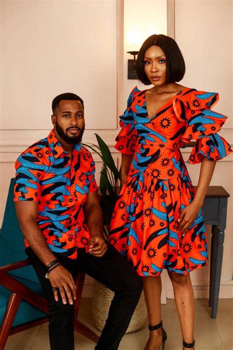 Couple Matching African Outfits Ankara Couple Matching Set Etsy In 2023 African Clothing