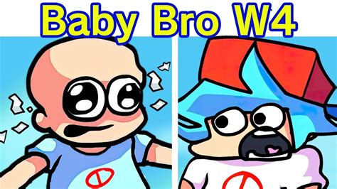 Friday Night Funkin Vs Baby Blue Brother Week 4 Cutscenes And Ending