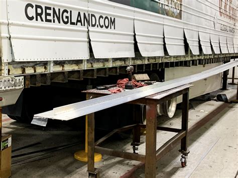 Replacing A Bottom Rail On A Semi Trailer Utility Keystone