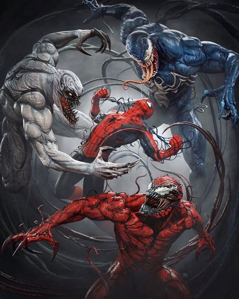 Spider Man Vs Venom Carnage And Anti Venom Symbiotes Marvel Venom