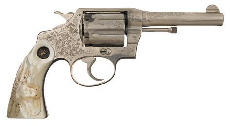 Rare Factory Engraved Colt Police Positive Revolver With Factory Letter