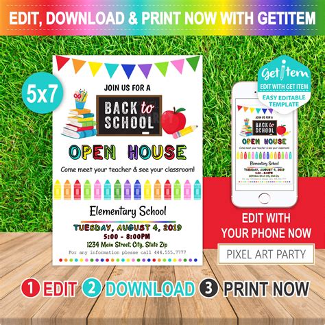 Back To School Open House Invitation Back To School Etsy