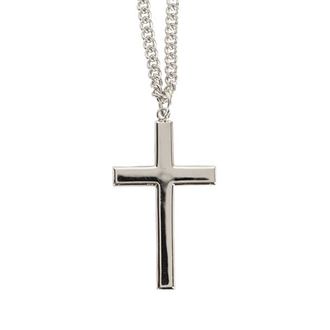 Sterling Silver Cross With 24 Inch Chain The Catholic Company
