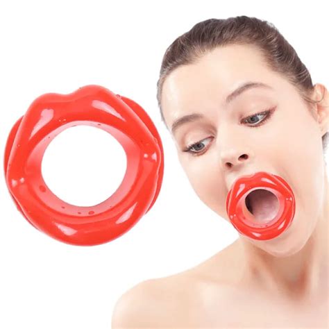 2017 Sexy Lips Rubber Mouth Gag Open Fixation Mouth Stuffed Oral Toys