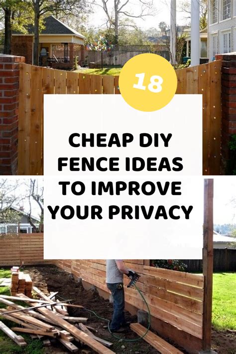 Wood fence design includes many types of wood fence styles. 21 Cheap DIY Fence Ideas To Improve Your Privacy - Anchordeco.com in 2020 | Diy fence, Cheap diy ...