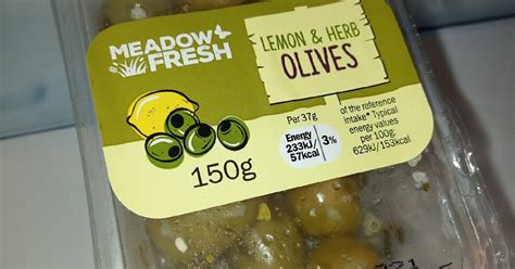 Supersupergirl S Food Reviews Lidl Meadow Fresh Lemon Herb Olives