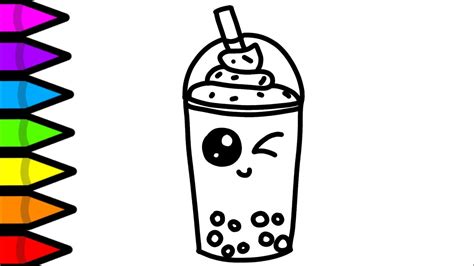 como desenhar um milk shake kawaii 🍦😋 how to draw a kawaii bubble tea milkshake youtube