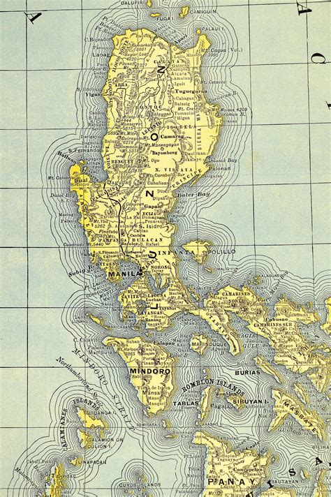 Antique Philippines Map Philippine Islands Wall Decor Art Etsy